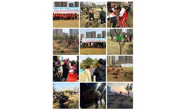 南通分公司與當(dāng)?shù)刂驹刚吖餐瑢?shí)現(xiàn)“同栽一棵樹(shù)，同抹一片綠”的夢(mèng)想